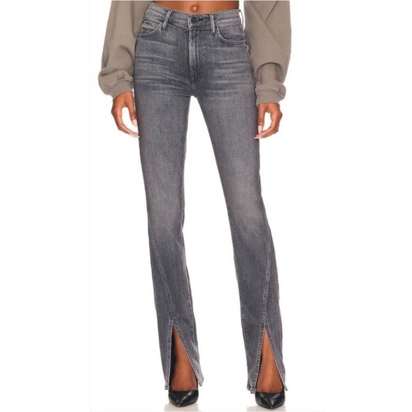 MOTHER Denim Gray Chic Feminine Edgy Streetwear Grunge High Waist Jeans Size 30 - Picture 1 of 13